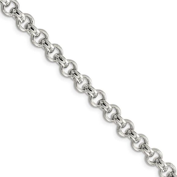 Men´s 6.5mm, Sterling Silver, Hollow Rolo Chain...